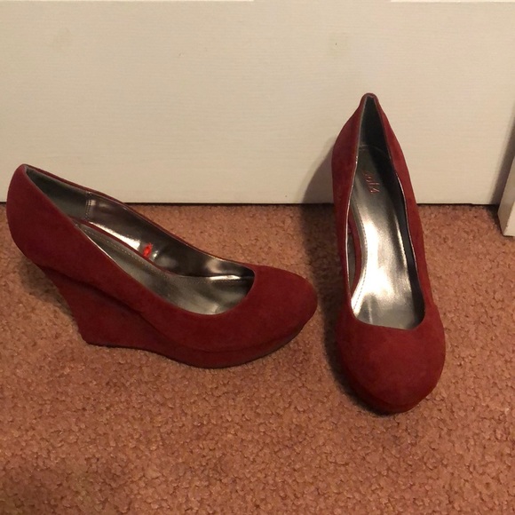 Dots Red Velvet🥳2xHP🥳Platform Shoes - Picture 1 of 5